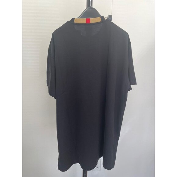 Burberry Men’s Jayson Icon Stripe Crewneck T-Shirt Black M - Picture 3 of 9